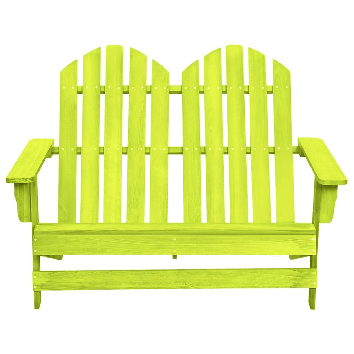 ADIRONDACK-GARTENBANK 2-Sitzer Massivholz Tanne Grün - Grün, Holz (100/89.5/85.5cm) - furnicato