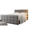 BOXBETT KLEO 200x200, mit Matratze H3 und Topper, Madryt 190 - Hellgrau, Holz/Kunststoff (200/200cm) - Bedante
