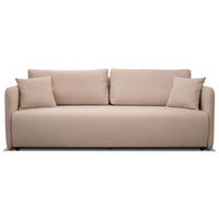 SOFA Anvio Beige mit Schlaffunktion - Beige/Schwarz, Kunststoff/Textil (220/88/100cm) - Selsey