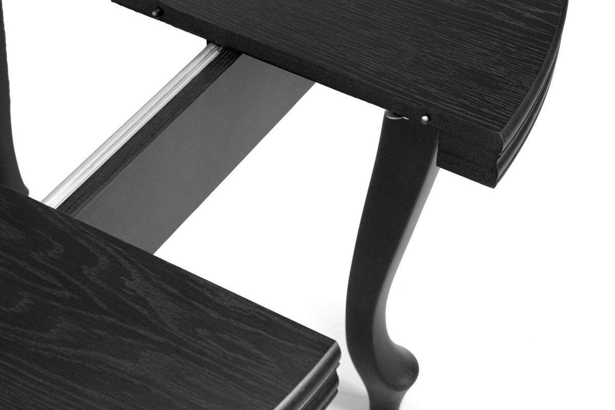 ESSTISCH ALTIS ausziehbar bis 140cm, Schwarz - Eichefarben/Schwarz, Holz (100/77/100cm) - KONSIMO®