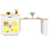 BARTISCH DE-38366 126/196 cm ausziehbar mit LED-Beleuchtung Holzfarbe - Weiß, Holzwerkstoff (59/126/94cm) - ComfortXL