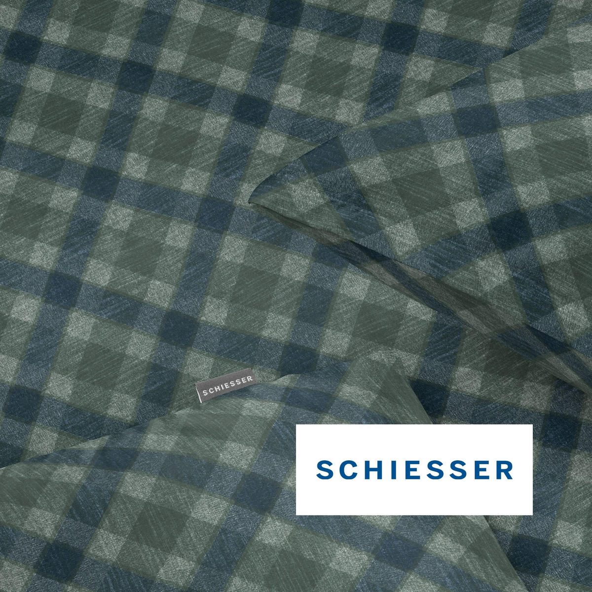 BETTWÄSCHESET Daniel - Feinbiber - 2-teilig - 135x200 cm - Petrol - Petrol, Textil (135/200cm) - SCHIESSER