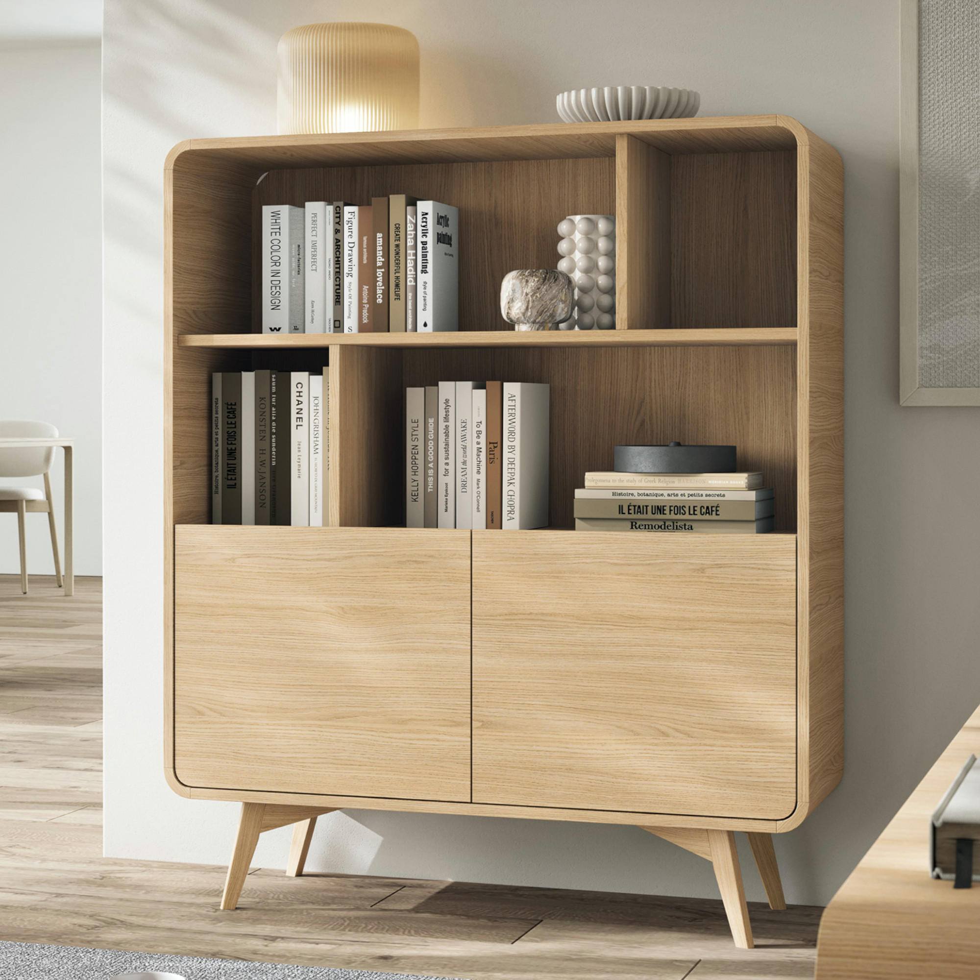 HIGHBOARD CORNWALL REG1 Abgerundeter Korpus Eiche Eiche - Eichefarben, Holz/Holzwerkstoff (108/130/39cm) - Komodee