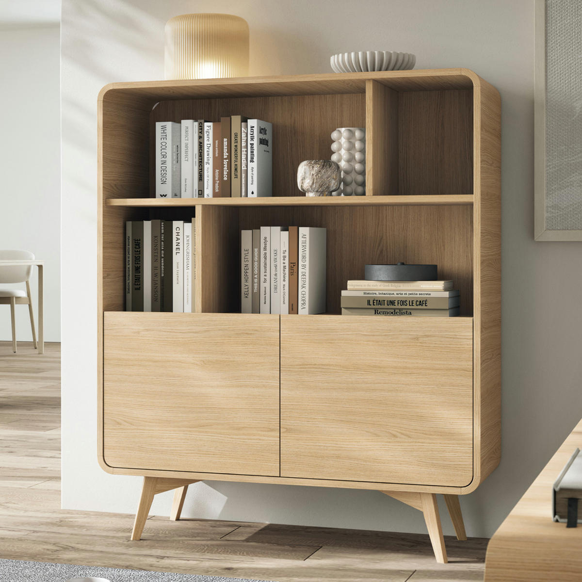 HIGHBOARD CORNWALL REG1 Abgerundeter Korpus Eiche Eiche - Eichefarben, Holz/Holzwerkstoff (108/130/39cm) - Komodee