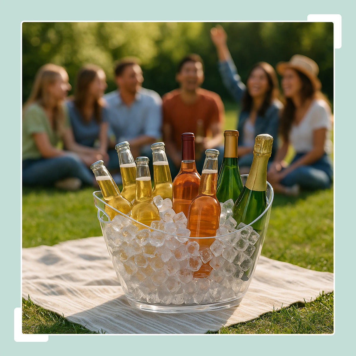 GETRÄNKEKÜHLER - Transparent, Kunststoff (34.5/25.5cm) - Relaxdays