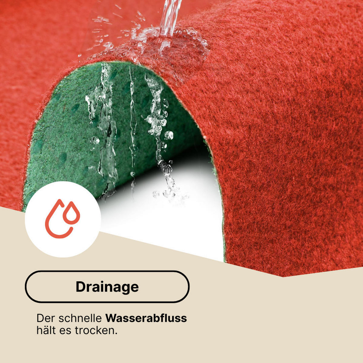 RASENTEPPICH PEMBA Rot 200/360 cm - Rot, Textil (200/360cm) - Tapiso