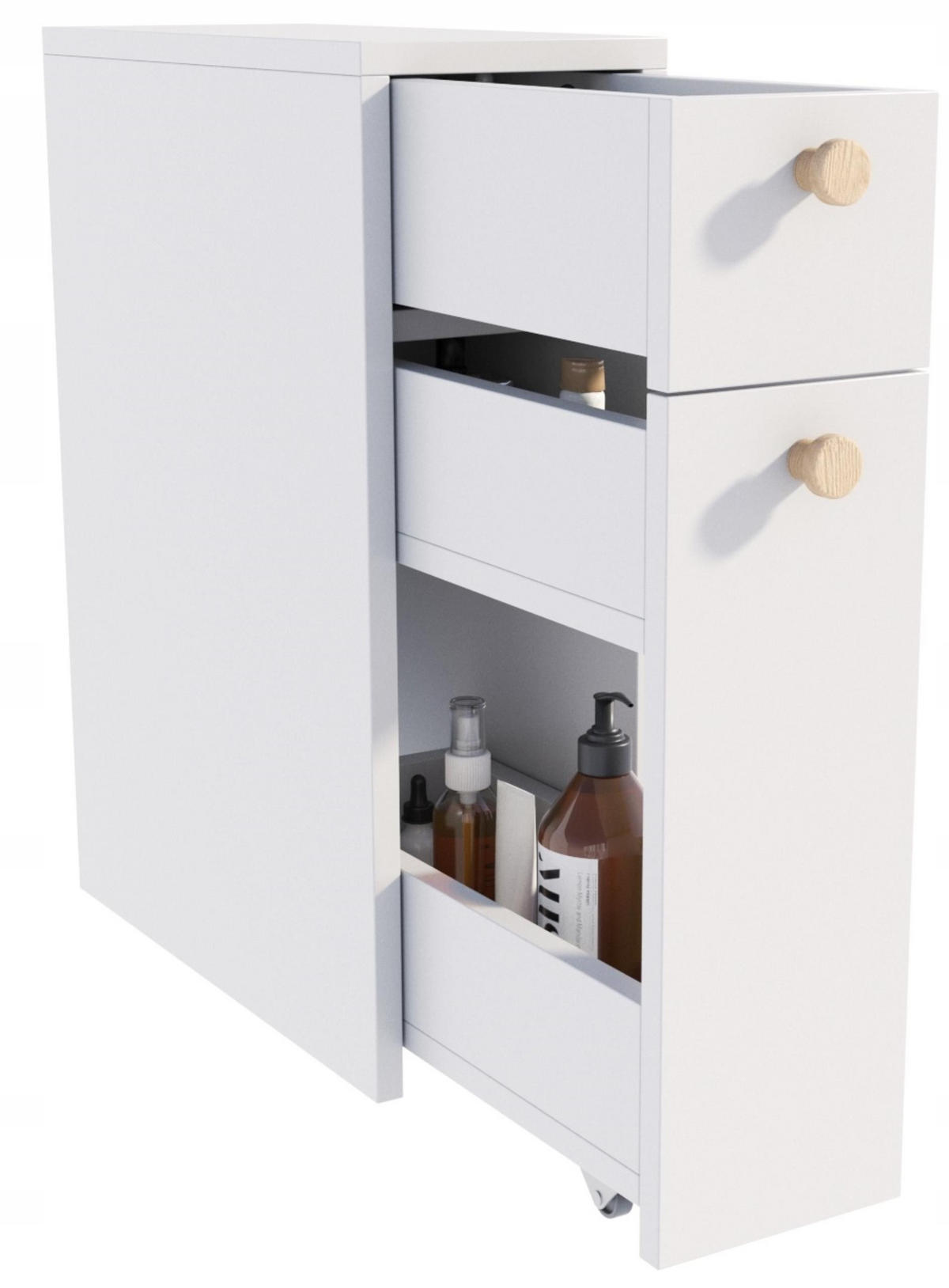 SCHRANK für Küche und Bad FRODO Weiß 21/45/61,8 cm - Weiß, Holzwerkstoff (21/61.8/45cm) - Matkam Möbel