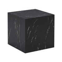 COUCHTISCH AMIRI M - Farbe: Schwarz, Größe: 50 x 50 x 50 cm - Schwarz, Holzwerkstoff/Textil (50/50/50cm) - Home Deluxe