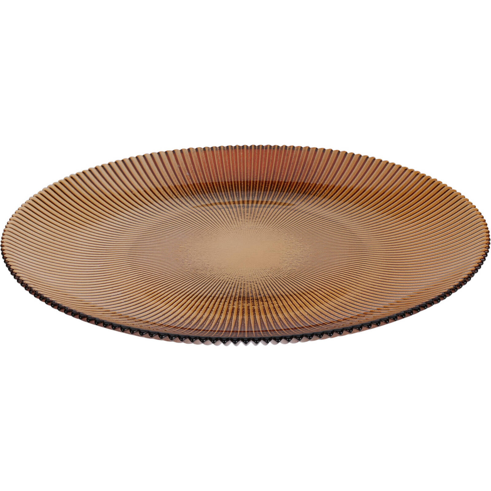 TELLER Amber Ø 28 cm - Orange, Glas (28cm) - Home Styling Collection