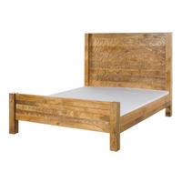 HOLZBETT Mango 180x200 natur lackiert KASHMIR #103 - Braun, Holz (180/200cm) - Massivmoebel24