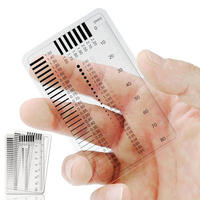 MESSLINEAL – für Fahrzeugbegutachtung – 2-teiliges Set - Transparent, Kunststoff (9/5.5/1cm) - DCA