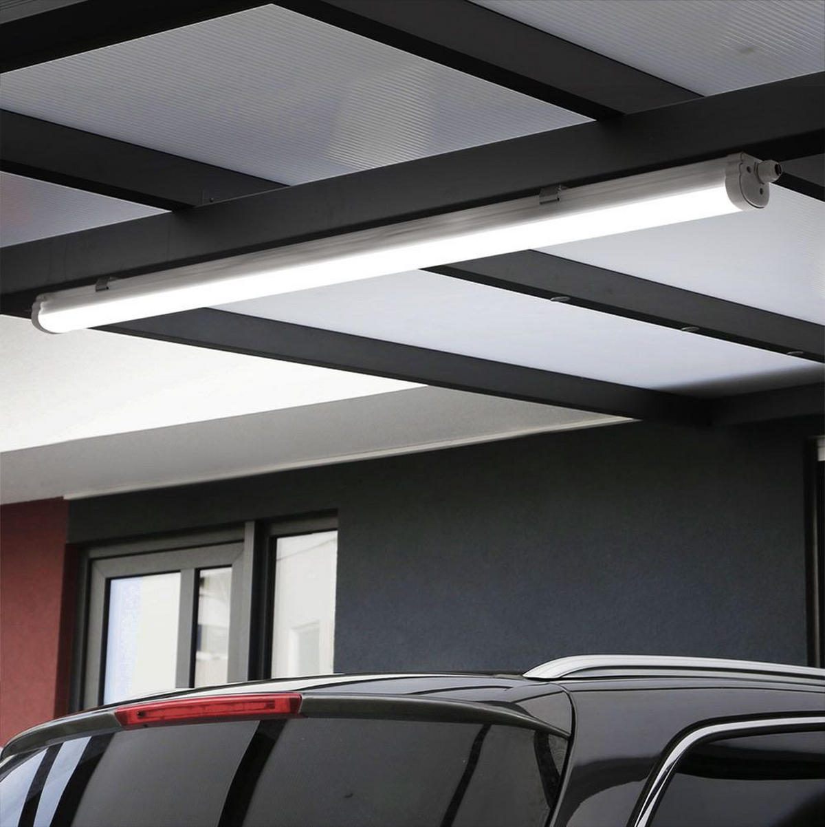 LED DECKENLEUCHTE Weiß Kunststoff - Weiß, Kunststoff (120/6.5/5.8cm)