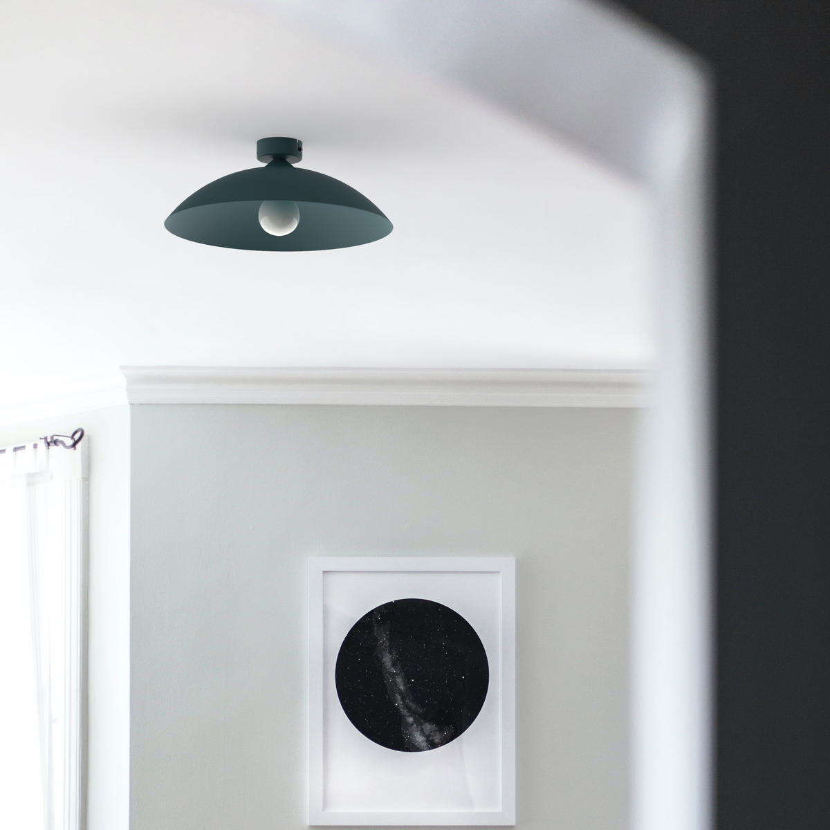 DECKENLEUCHTE - Blau, Metall (40/40/14.5cm) - Lumicom