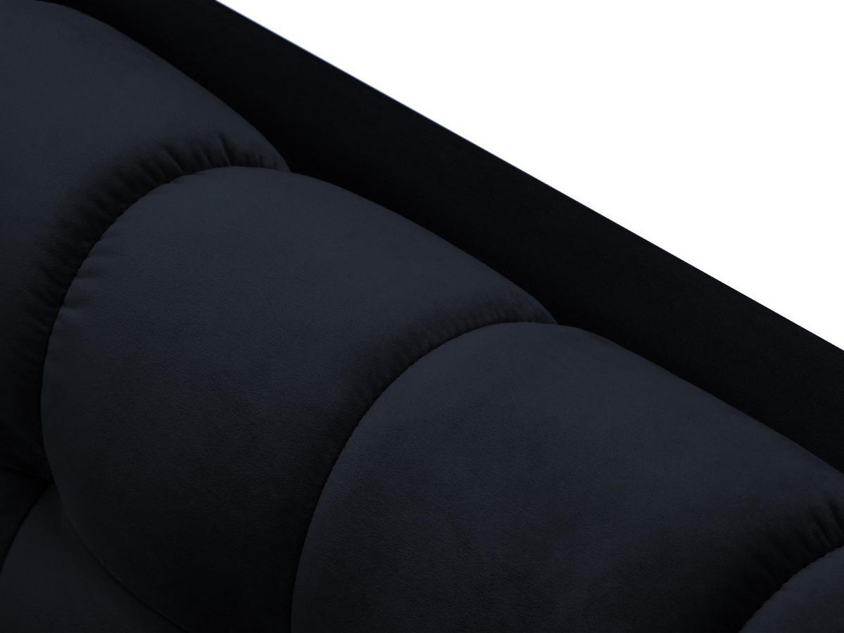 CHAISELONGUE rechts Mamaia aus Samt dunkelblau - Dunkelblau, Textil (102/75/185cm) - Micadoni