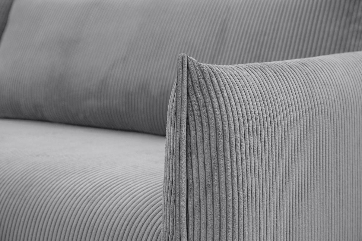 ECKSOFA TAUER 5-Sitzer, hellgrau - Hellgrau/Schwarz, Holzwerkstoff/Kunststoff (174/292cm) - Courtois Laville