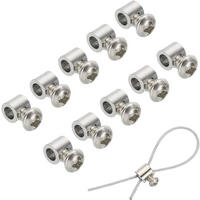 KABELKLEMMEN – mit Schrauben, 6 x 6 x 6 mm, silber, 10er-Packung - Silberfarben, Metall (0.6/0.6/1cm) - DCA