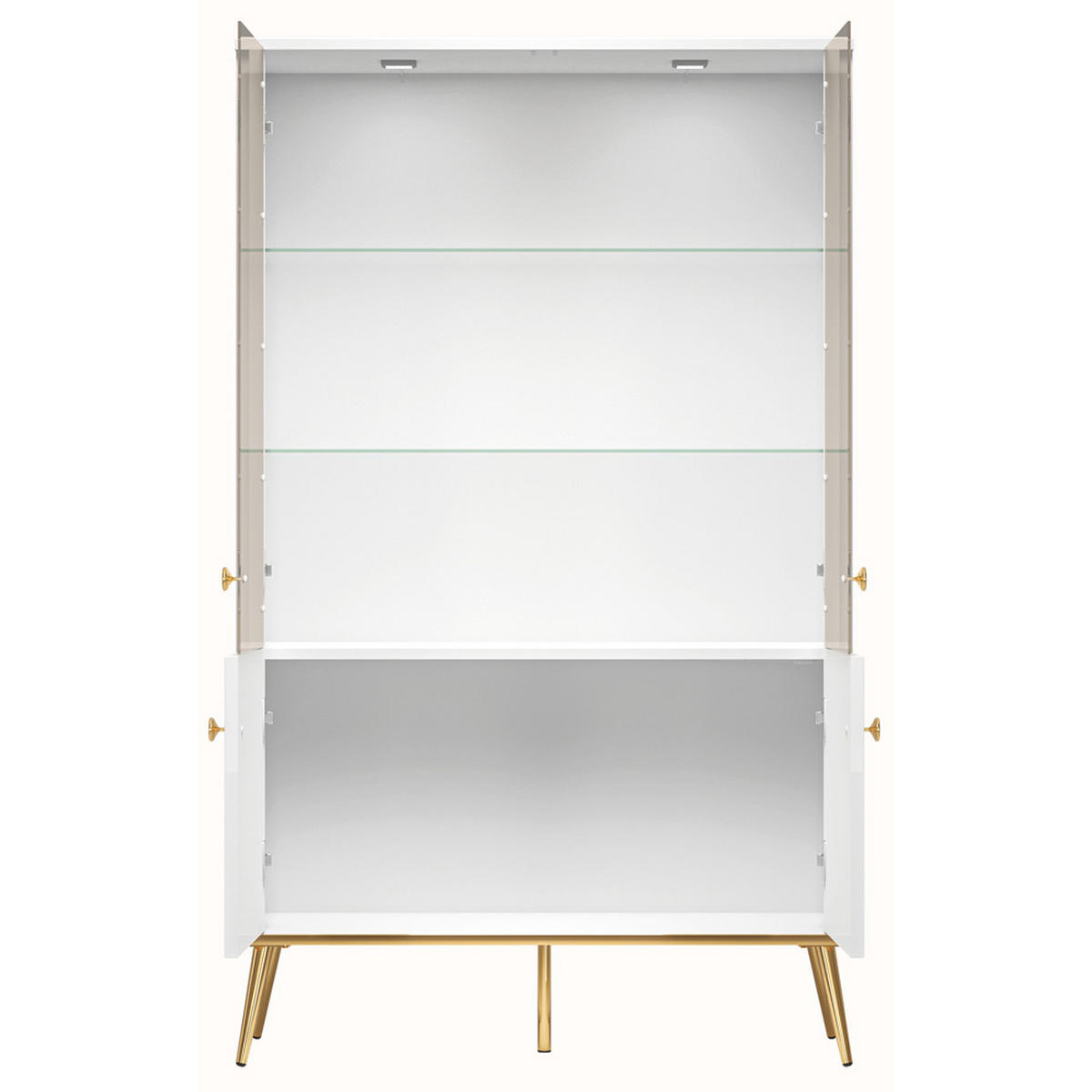 WOHNZIMMER-SET 3-TLG. Gubin-131 - Weiß, Holzwerkstoff (342/152/60cm) - Lomado