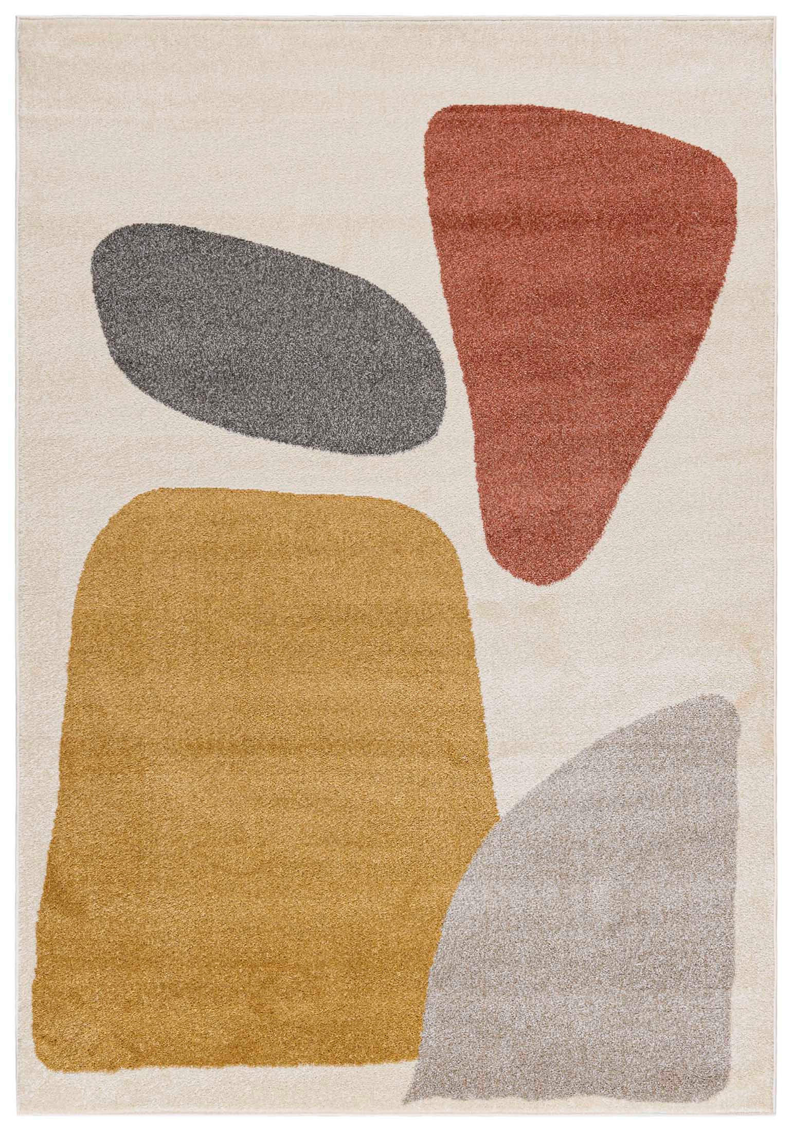 TEPPICH Beige Geometrisch In-Outdoor Pflanzlich Kurzflor Rechteckig 250 x 350 cm - Currygelb/Beige, Textil (250/350cm) - Mazovia