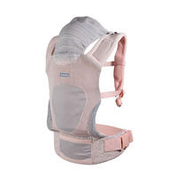 BABYTRAGE Hoody Fly rosa Hüftsitz, 3 Tragepositionen, Strickstoff, gepolsterte Gurte, 15 kg - Rosa, Textil (25/15/65cm) - Kikka boo