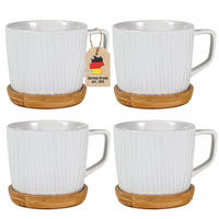 KAFFEETASSE TEETASSE (4er-Set) - Weiß, Keramik (8.8/8/36cm) - Intirilife
