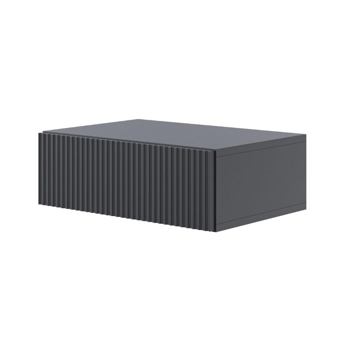 NACHTSCHRANK Veldio Schwarz 50 cm - Schwarz, Holzwerkstoff (50/17/35.6cm) - Selsey