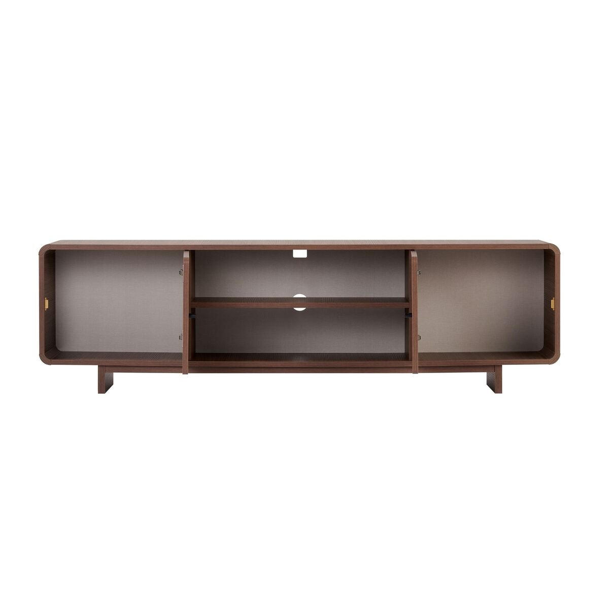 TV-MÖBEL mit 2 Türen, 2 Fächern und abgerundeten Kanten 34/52/180 cm - Naturfarben, Holzwerkstoff (34/52/26cm) - Calicosy