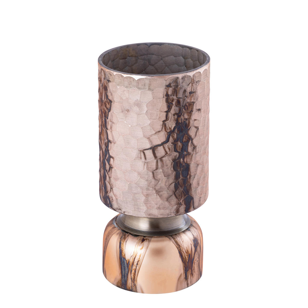 WINDLICHT Belinsu Braun 12/12/25cm - Braun, Glas (12/25/12cm) - PTMD Collection