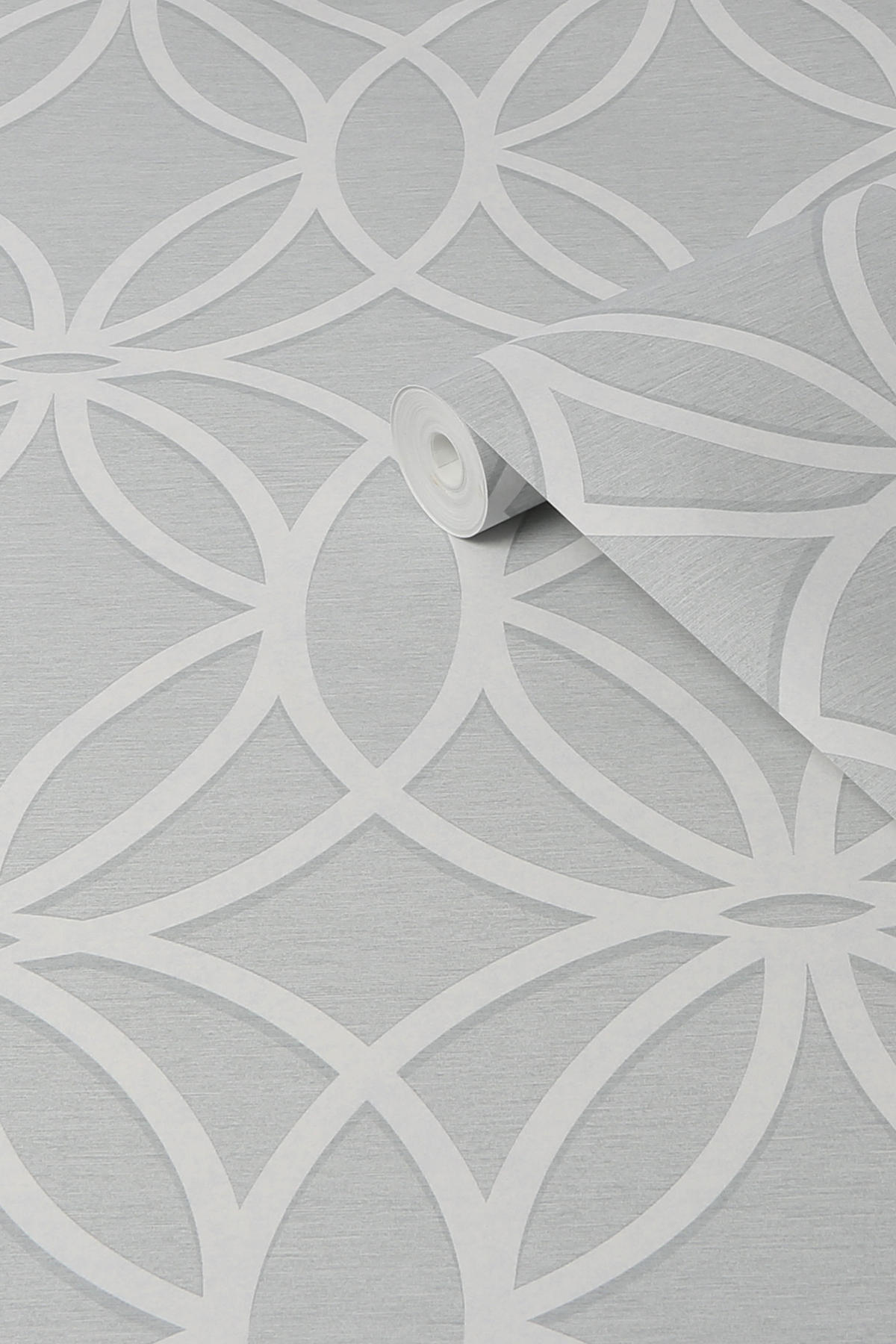 VLIESTAPETE Geometrisch Ornament Silbergrau - Grau, Papier/Kunststoff (52/1000cm) - next