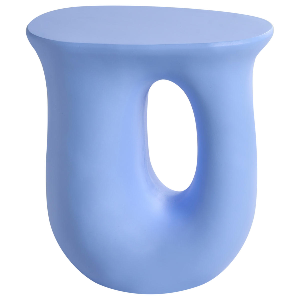 BEISTELLTISCH 42/28 cm Blau Idro - Blau, Keramik (42/28/46cm) - Beliani