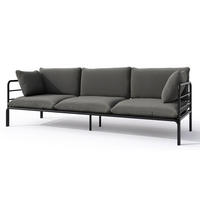 GARTEN-SOFA Worcully Anthrazit/Schwarz - Anthrazit, Textil (225/80/80cm) - Selsey