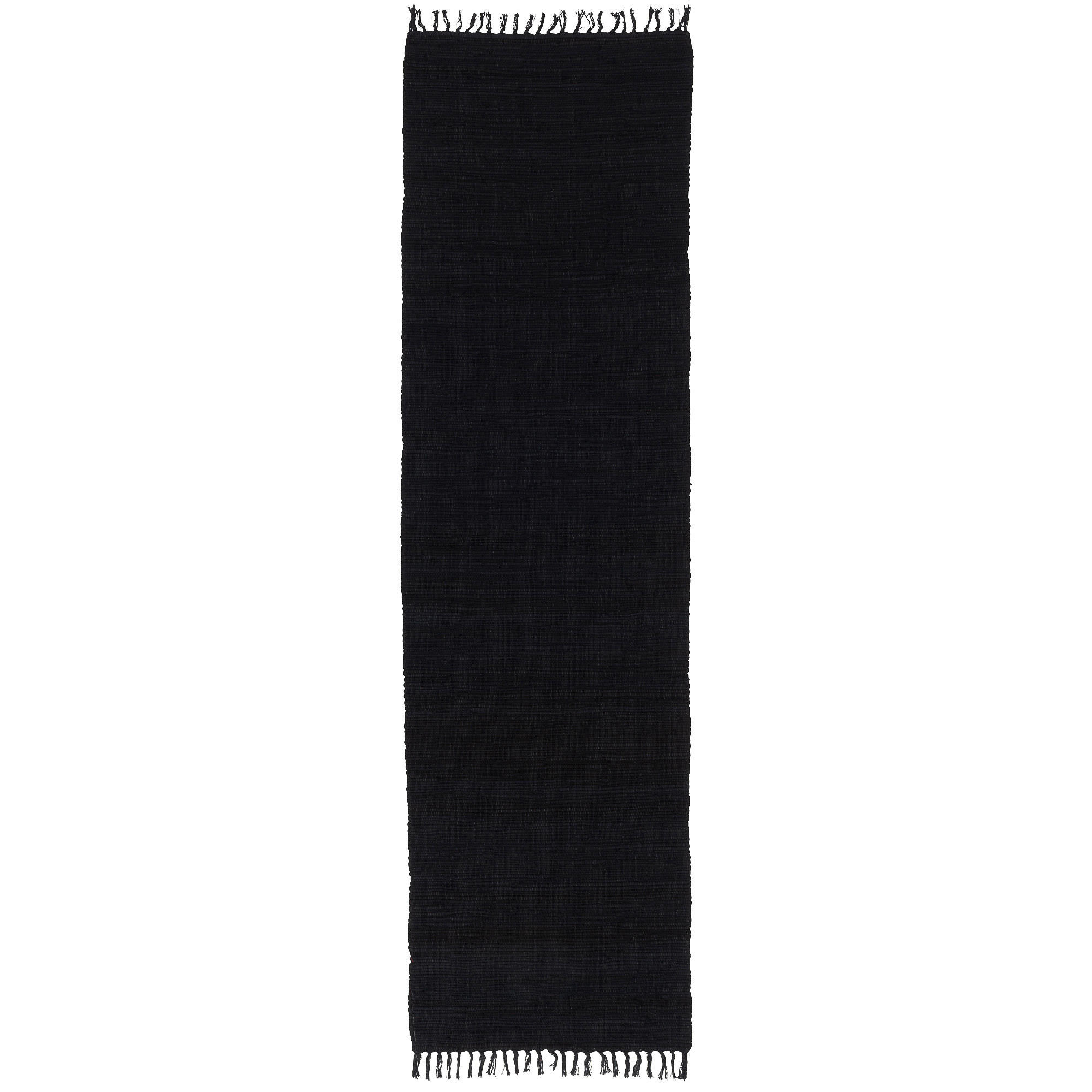 BAUMWOLLE NATUR TEPPICH LÄUFER JOLLY COTTON - Schwarz, Textil (70/250cm) - Pergamon
