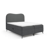 BOXBETT Blair Premium überlänge - Dunkelgrau, Holzwerkstoff/Textil (180/220cm) - Fun Möbel