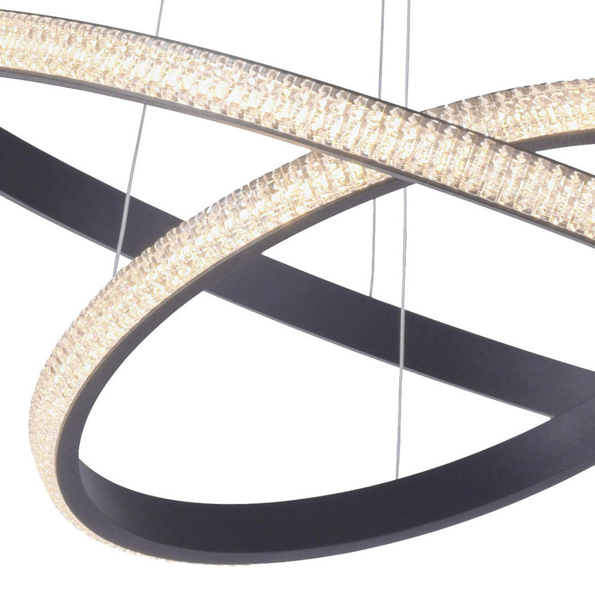 LED HÄNGELEUCHTE MUSA Schwarz Kristalloptik - Schwarz, Metall (61/61/120cm)