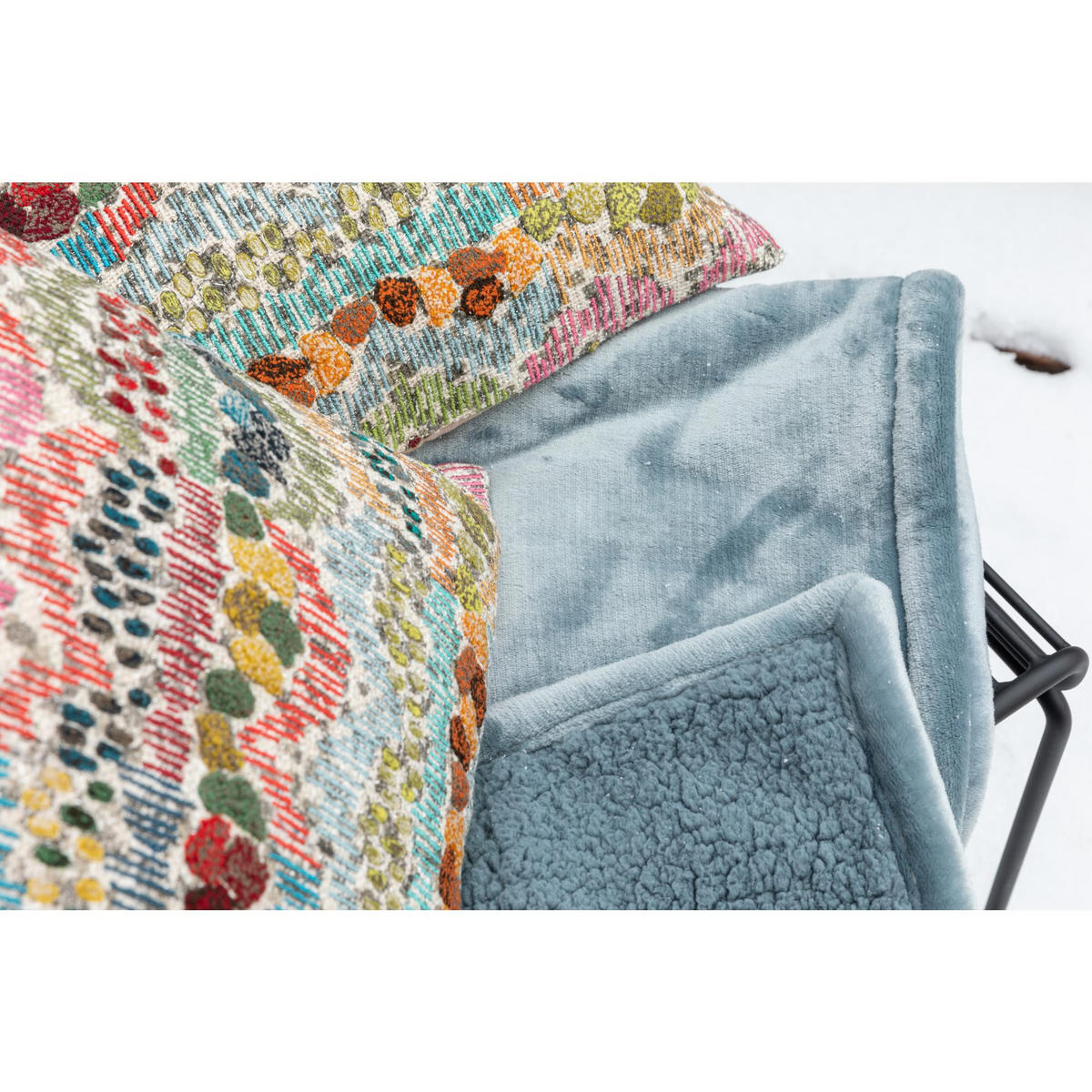 MAXI-DECKE Michka alizée 180 x 220 cm - Blau, Textil (180/220cm) - Vivaraise