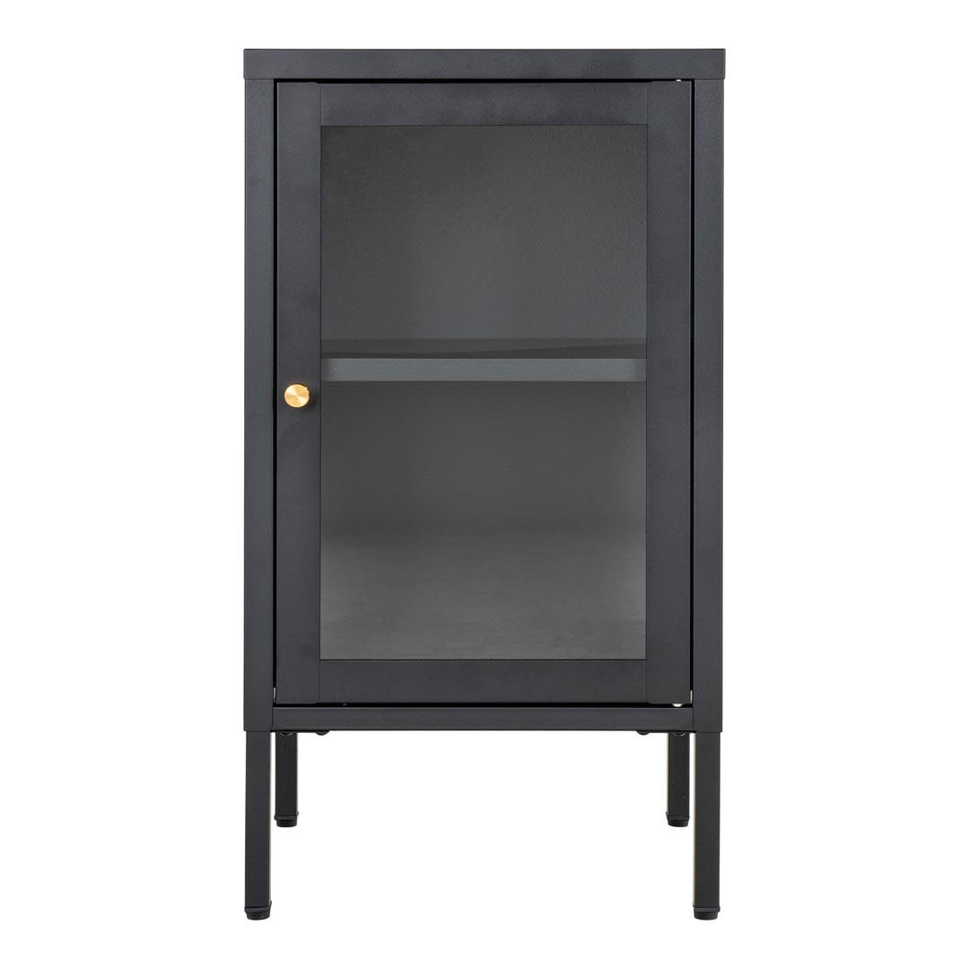 VITRINE Schwarz - Schwarz, Holzwerkstoff (38/70/35cm) - ebuy24