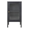 VITRINE Schwarz - Schwarz, Holzwerkstoff (38/70/35cm) - ebuy24