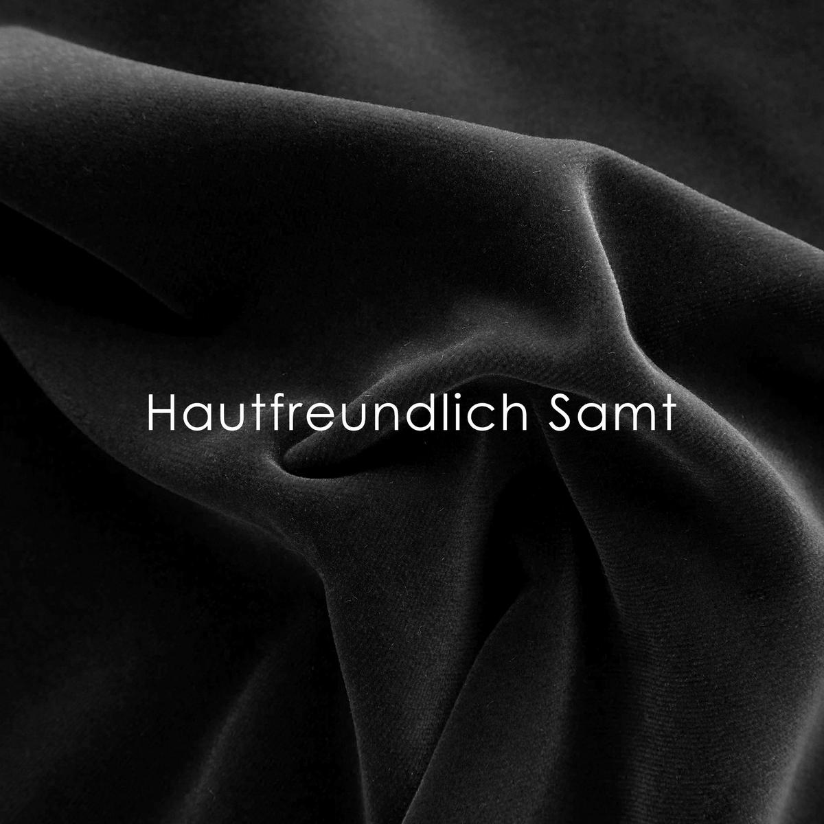 POLSTERBETT 140/200 cm in Schwarz Samt mit Bettkasten und verstellbarem Kopfteil - Schwarz, Holzwerkstoff/Textil (140/200cm) - WISHDOR