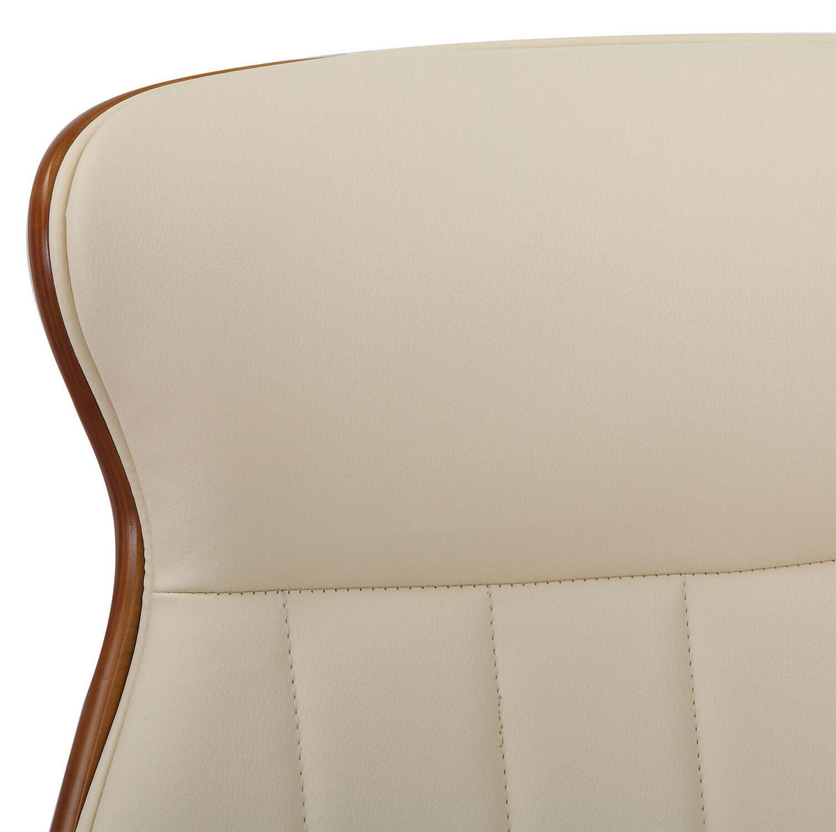 BÜROSTUHL Mellow, Kunstleder Walnuss/Creme - Creme, Textil/Metall (63/108/68cm) - TPFLiving