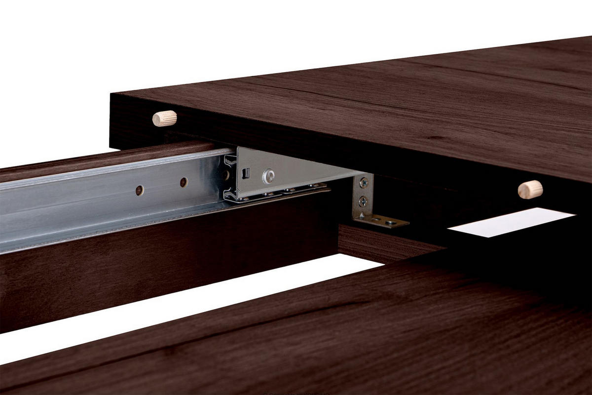 ESSTISCH RHENA ausziehbar bis 190cm, Dunkelbraun - Dunkelbraun/Walnussfarben, Holz (150/77/80cm) - KONSIMO®