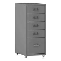 ROLLCONTAINER Kökar - Grau, Metall (28/69/41cm) - [en.casa]