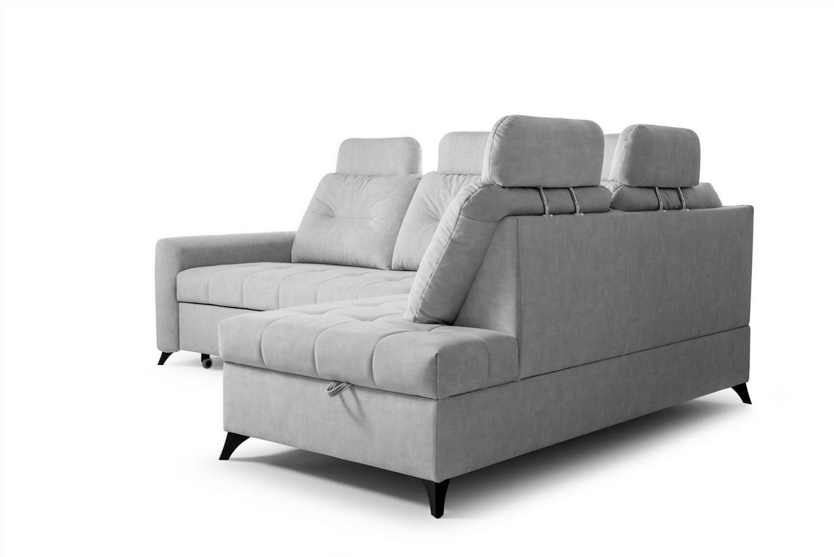 ECKSOFA Wendie - Hellgrau, Holzwerkstoff/Textil (250/200cm) - Fun Möbel