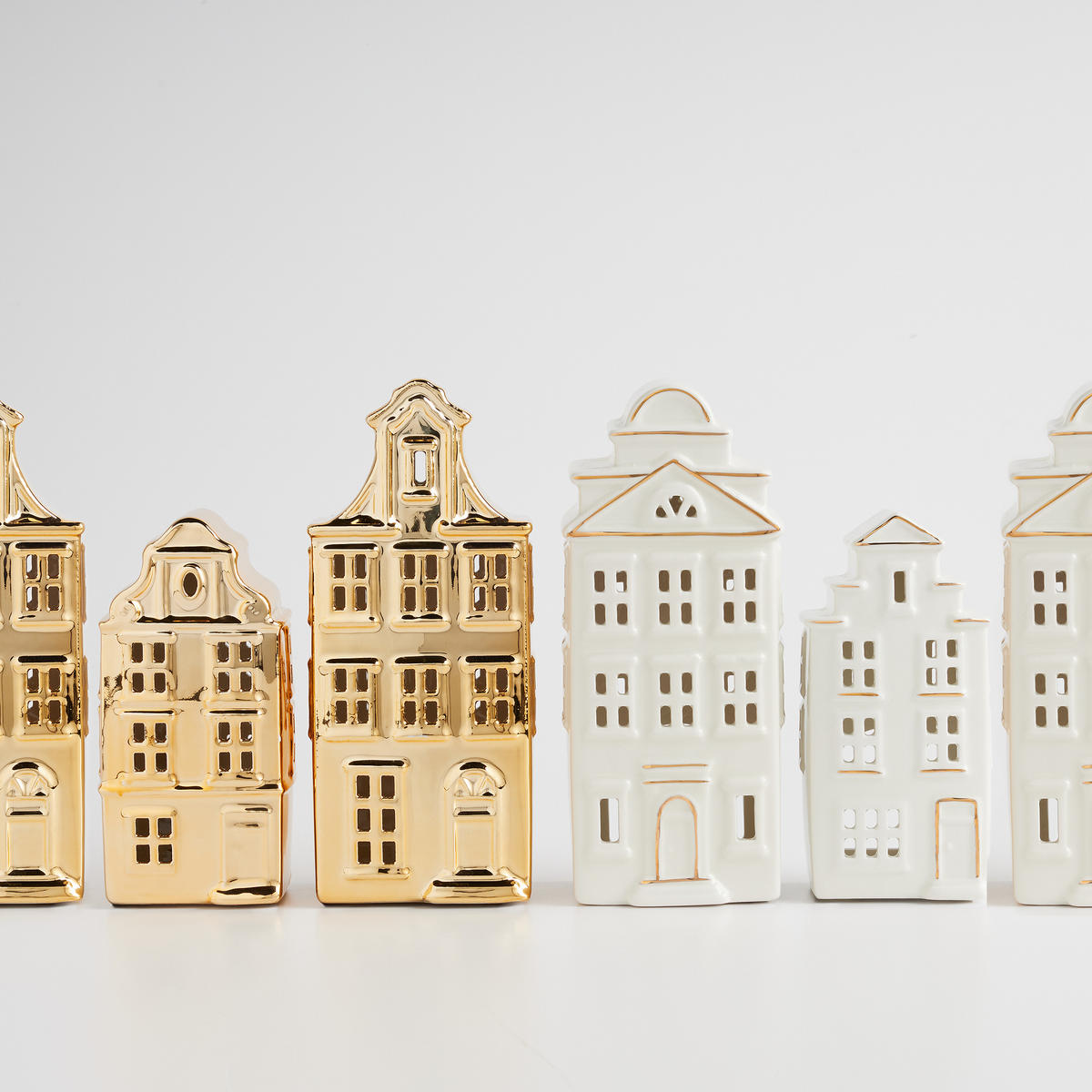 KERZENSTÄNDER Karat, Weiß, 20 x 7 x 8.5 cm, Dekorative Weihnachtsdeko - Weiß, Keramik (7/20/8.5cm) - home&you