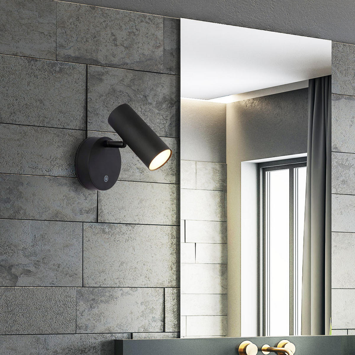 LED WANDLEUCHTE ALLVI Schwarz beweglich - Schwarz, Kunststoff (10/12.5/15cm) - Globo Lighting