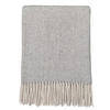 WOLLDECKE Recycelt Struktur Grau 131x170 - Grau, Textil (131/170cm) - Malagoon