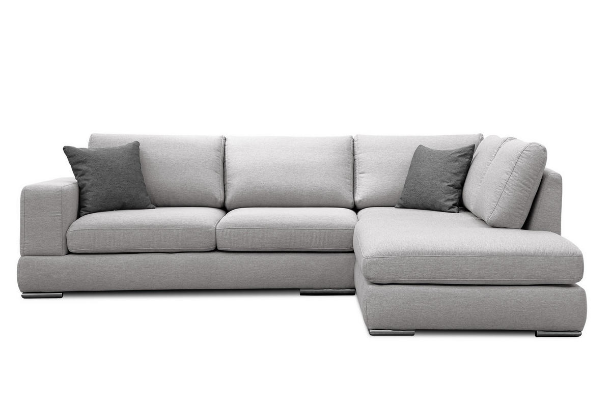 ECKSOFA OTTO 5-Sitzer, hellgrau - Hellgrau, Holzwerkstoff/Textil (279/219cm) - Courtois Laville
