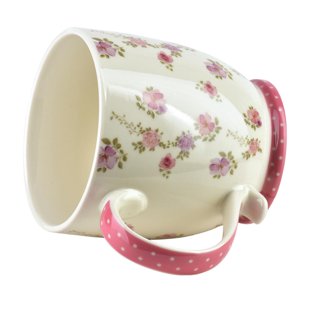 HRNEK SASSY, porcelán, 10/14,5/10,5 cm - růžová, keramika (0.51L) - Mondex