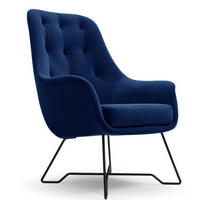 SESSEL Dunkelblau ENZO Gepolstert Mit Gepolstertem Rückenlehne - Dunkelblau, Textil (72.5/101.5/83cm) - Sepro Meble