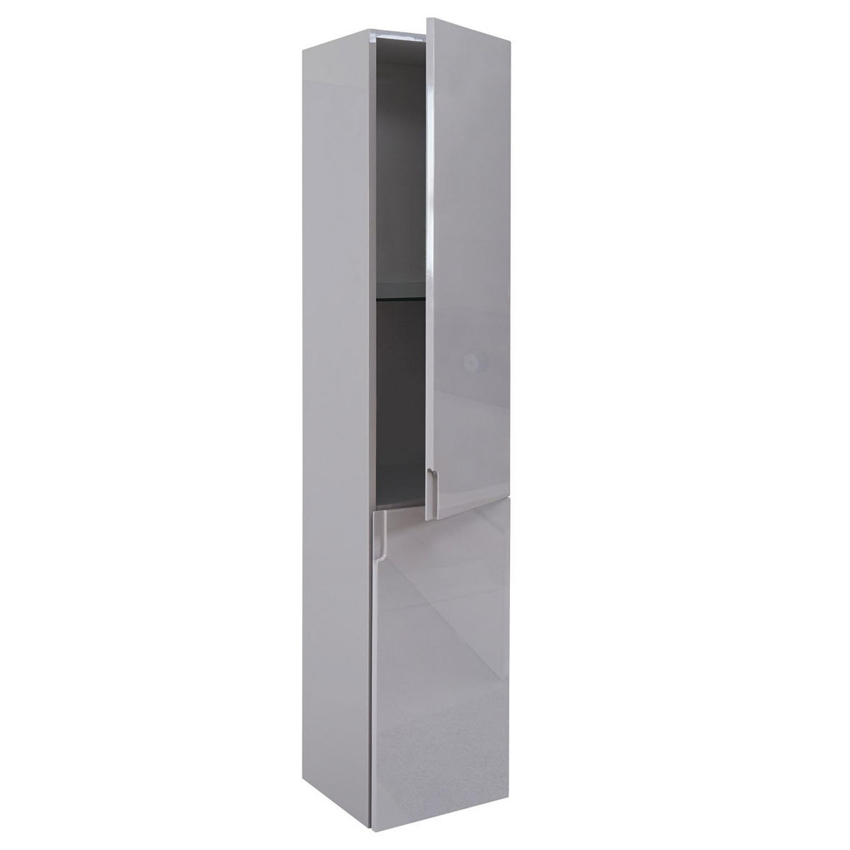 HÄNGESCHRANK Hochglanz Hellgrau - Grau, Holz (30/150/30cm) - MCW