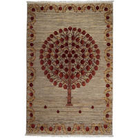 TEPPICH Rizbaf Braun 250/163 cm Schurwolle - Braun, Textil (163/250cm) - Looma