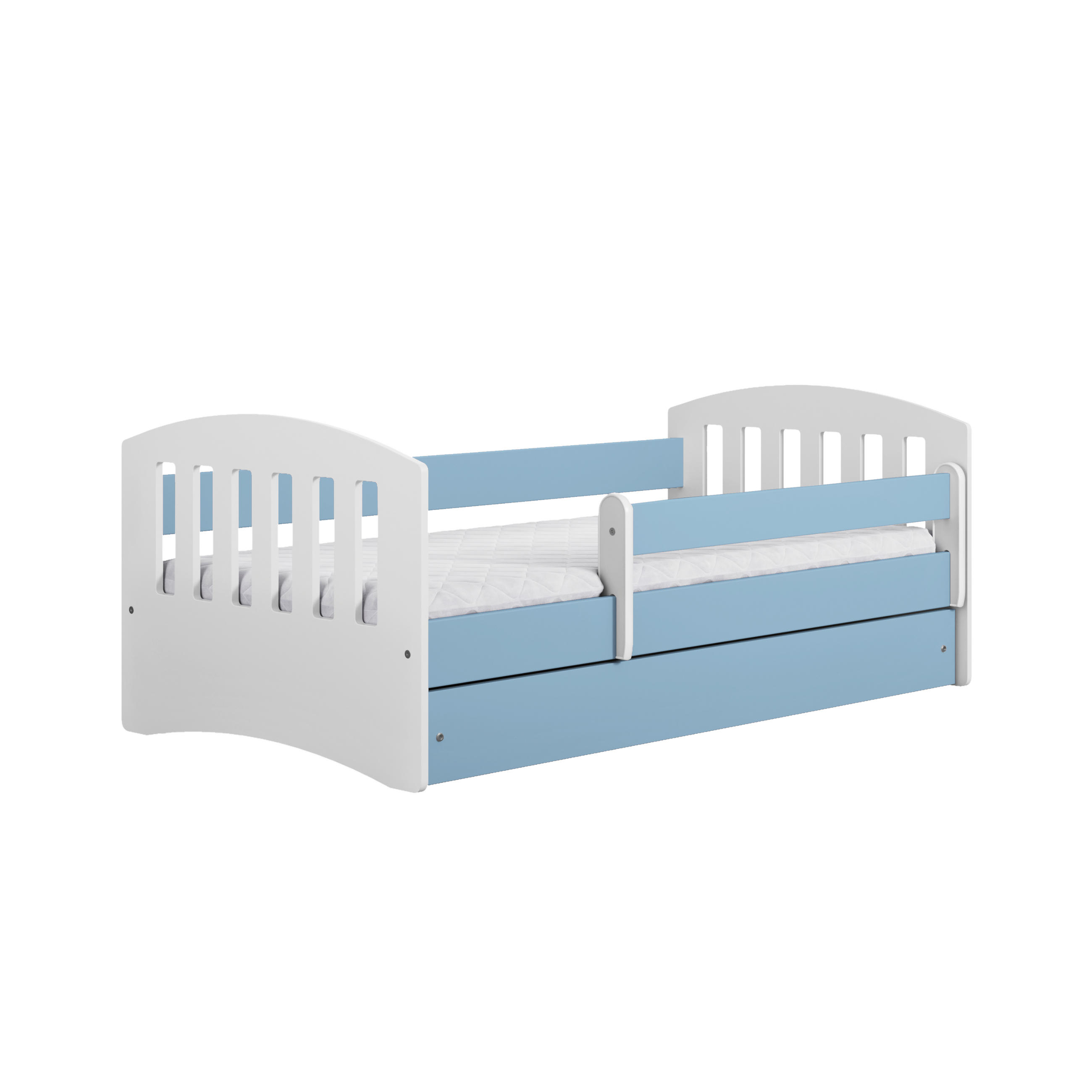 KINDERBETT CLASSIC mit Schublade ohne Matratze 90/65/184 - Blau, Holzwerkstoff (80/180cm) - RAUMHIRSCH FURNITURE